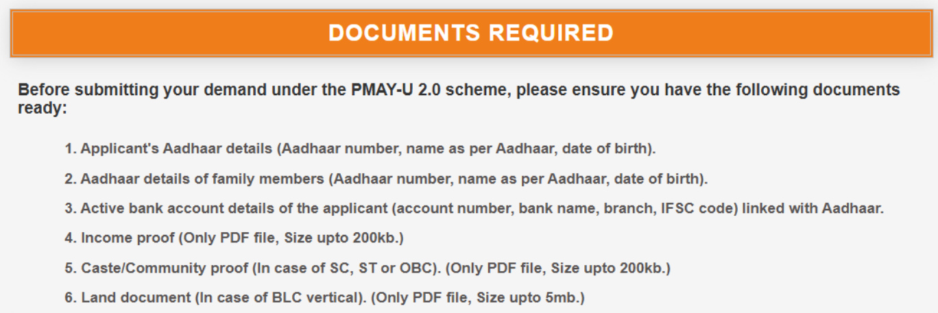 pmay-documents-required